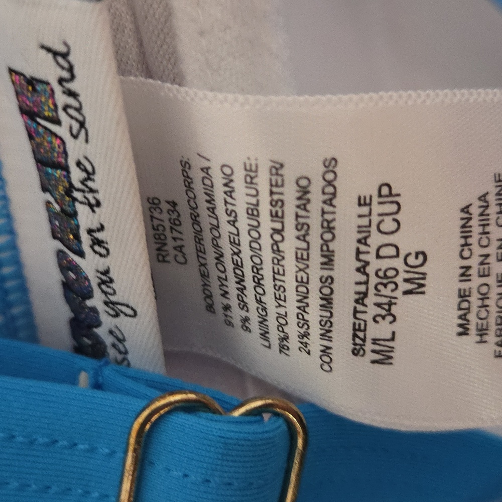 Coco Rave Bright Blue Ruffled Bikini Set - Picture 4 of 4